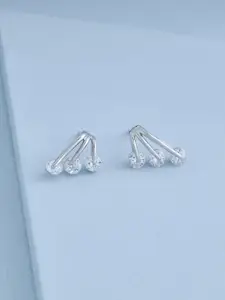 Kushal's Fashion Jewellery Kushal's Fashion Jewellery Silver-Plated Contemporary Studs Earrings