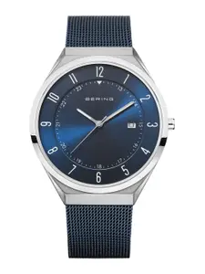 BERING Men Stainless Steel Bracelet Style Straps Analogue Watch 18740-307