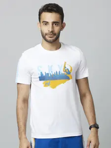 Celio Mumbai Indians Printed Round Neck Cotton T-shirt
