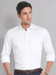 AD By Arvind Regular Fit Solid Dobby Formal Shirt