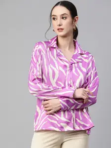 plusS Women Opaque Printed Casual Shirt