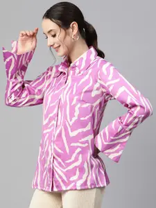 plusS Women Opaque Printed Casual Shirt