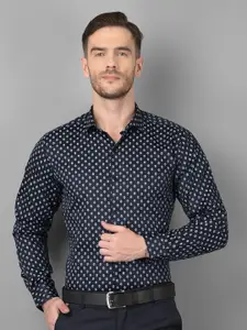 Canary London Smart Slim Fit Geometric Printed Formal Shirt