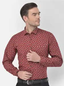 Canary London Smart Slim Fit Floral Printed Cotton Formal Shirt