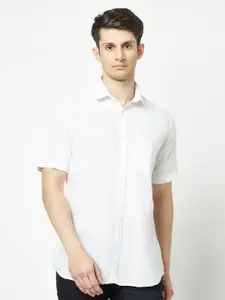 Crimsoune Club Plus Size Spread Collar Slim Fit Cotton Casual Shirt