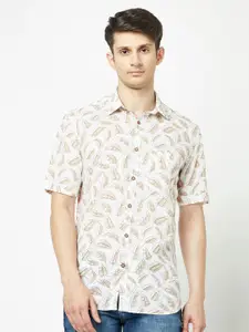 Crimsoune Club Slim Fit Tropical Printed Casual Shirt