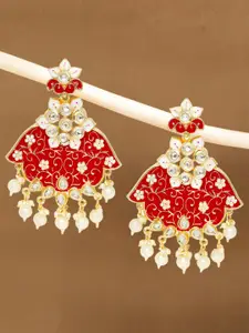 OOMPH Gold-Plated Floral Drop Earrings