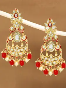 OOMPH Gold-Plated Floral Drop Earrings