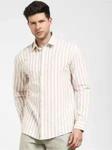 SELECTED Vertical Stripes Striped Cotton Casual Shirt