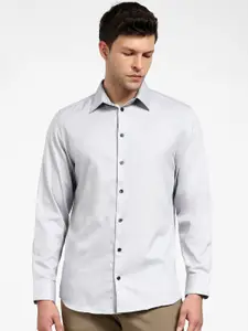 SELECTED Micro Ditsy Printed Slim Fit Organic Cotton Casual Shirt