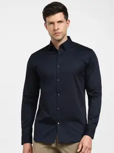 SELECTED Spread Collar Slim Fit Cotton Casual Shirt