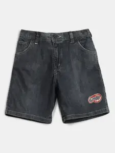 V-Mart Boys Mid Rise Knee Length Denim Shorts