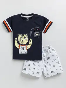 Toonyport Boys Animal Printed T-shirt with Shorts