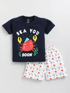 Toonyport Boys Pure Cotton Printed T-shirt with Shorts