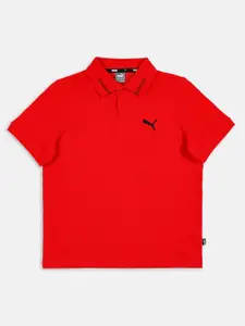 Puma Boys Ottoman Youth Polo Collar Cotton Regular Fit T-Shirt