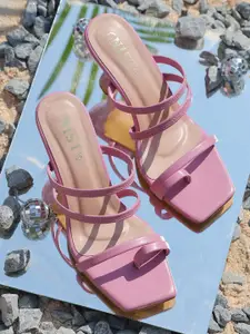 GNIST Open Toe Block Heels