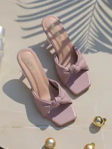 GNIST Peep Toes Slip On Block Heels