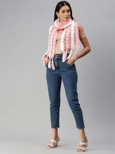 Magic Needles Women Self Design Acrylic Scarf