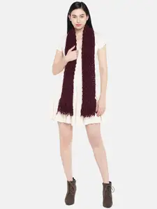 Magic Needles Women Self Design Acrylic Scarf