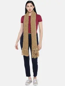 Magic Needles Women Self Design Acrylic Scarf