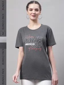 MACK JONNEY Pack Of 2 Printed Cotton T-shirt