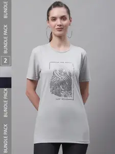 MACK JONNEY Pack Of 2 Graphic Printed Cotton T-shirts