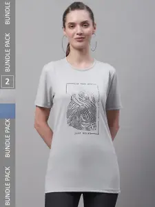 MACK JONNEY Pack Of 2 Graphic Printed Cotton T-shirts