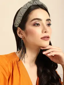 Sangria Set of 2 Feather & Pom-Pom Drop Earrings