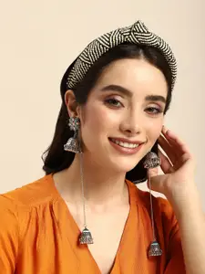 Sangria Women Dome Shaped Enamelled Jhumkas