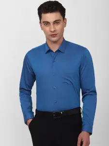 Peter England Spread Collar Long Sleeves Pure Cotton Slim Fit Formal Shirt