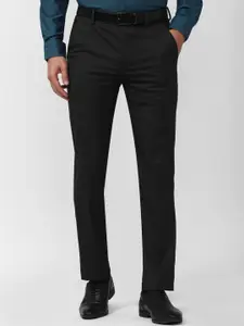 Peter England Men Slim Fit Mid-Rise Formal Trousers