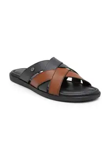 BEAVER Men Open One Toe Leather Comfort Sandals