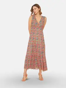 Trendyol Floral Printed A-Line Midi Dress