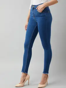 Miss Chase Women Skinny Fit High-Rise Light Fade Stretchable Jeans