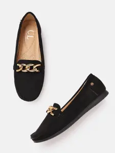 Carlton London Women Loafers with Chain Detail