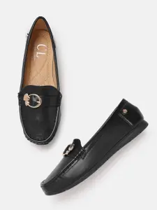 Carlton London Women Loafers with Buckle Detail