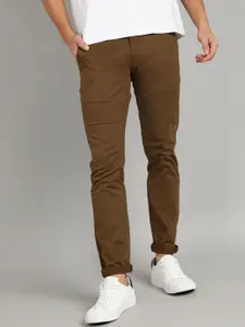 Urbano Fashion Men Slim Fit Mid-Rise Chinos Trousers