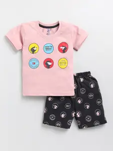 Toonyport Boys Printed Pure Cotton T-shirt with Shorts