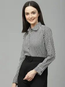 Style Quotient Women Striped Formal Shirt