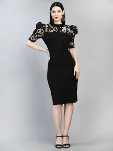 IUGA Round Neck Lace Bodycon Dress