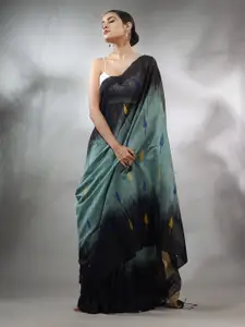 Charukriti Ethnic Woven Design Silk Cotton Ikat Saree
