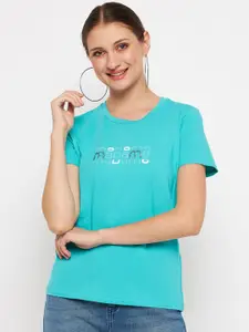 Madame Typography Printed Cotton T-Shirt