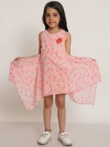 Creative Kids Creative Girls Floral Print A-Line Dress