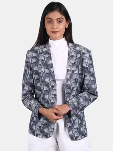 INDOPHILIA Single-Breasted Printed Cotton Blazer