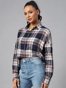 CHIMPAAANZEE Tartan Checks Casual Shirt