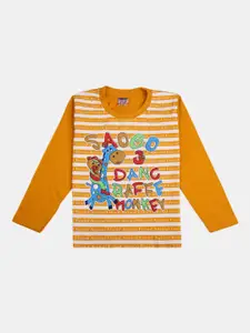 V-Mart Boys Graphic Printed Long Sleeves Pure Cotton T-shirt With Pyjama