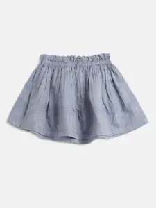 Kids On Board Girls Self-Design A-Line Mini Pure Cotton Skirt