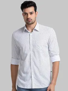 Parx Slim Fit Micro Ditsy Printed Casual Shirt