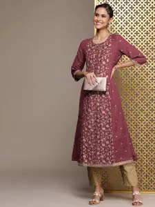 House of Pataudi Jashn Ethnic Motifs Embroidered Thread Work Kurta