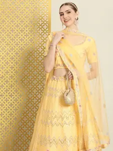 House of Pataudi Embroidered Sequined Ready to Wear Jashn Lehenga & Blouse With Dupatta